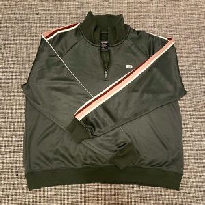 Green quarter zipper jacket good condition slight thread pull by zipper